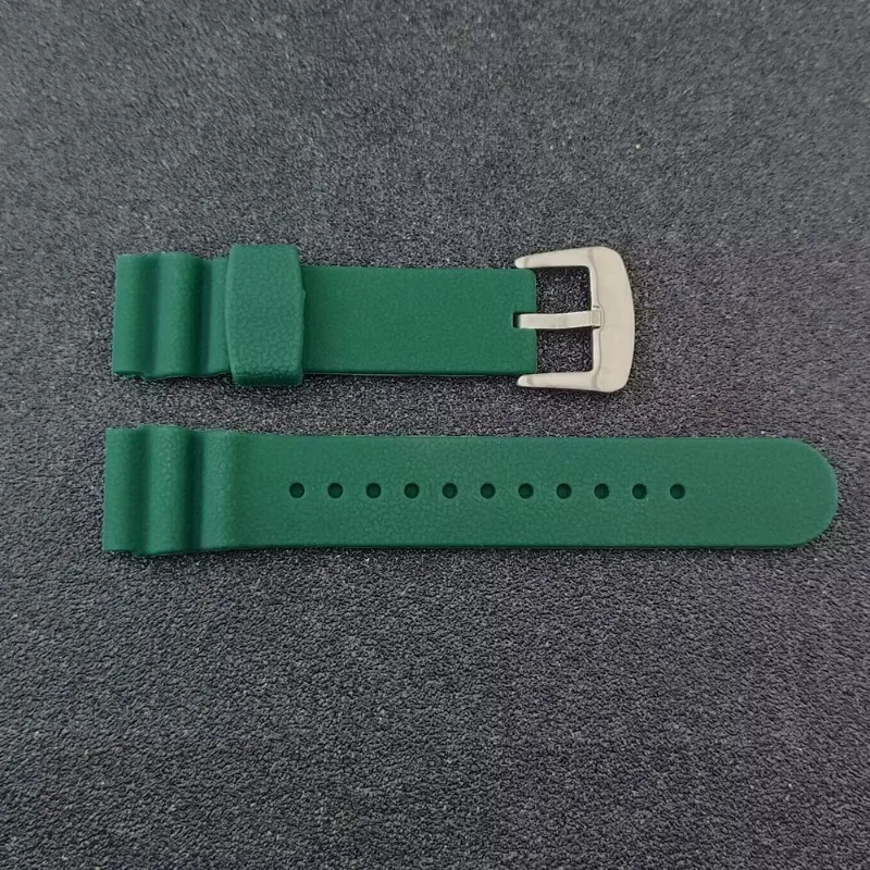 22mm Fluororubber Watch Strap Suitable for Monster Silicone Flat Head Strap Men's Universal Strap Watch Accessories NEW DIY
