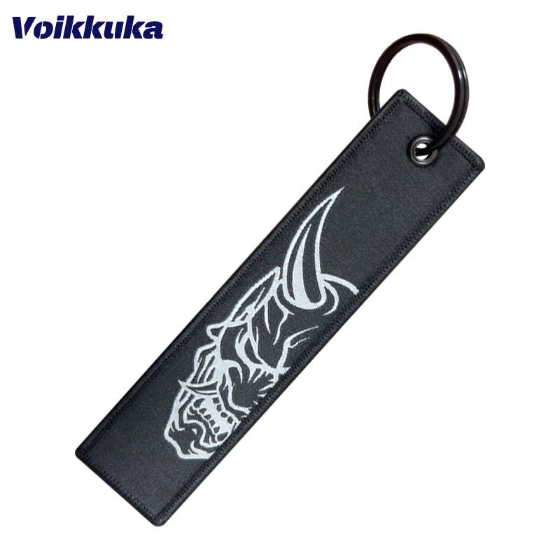 Oni Mask Embroidery Patterns Keychain Set