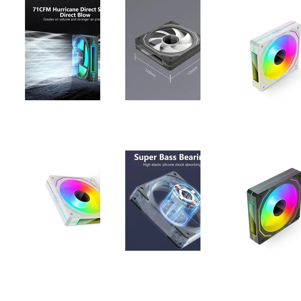 

ARGB Infinitys Mirror 120mm Computer Case Fan, High Performances Cooling PWM Fan A4WF