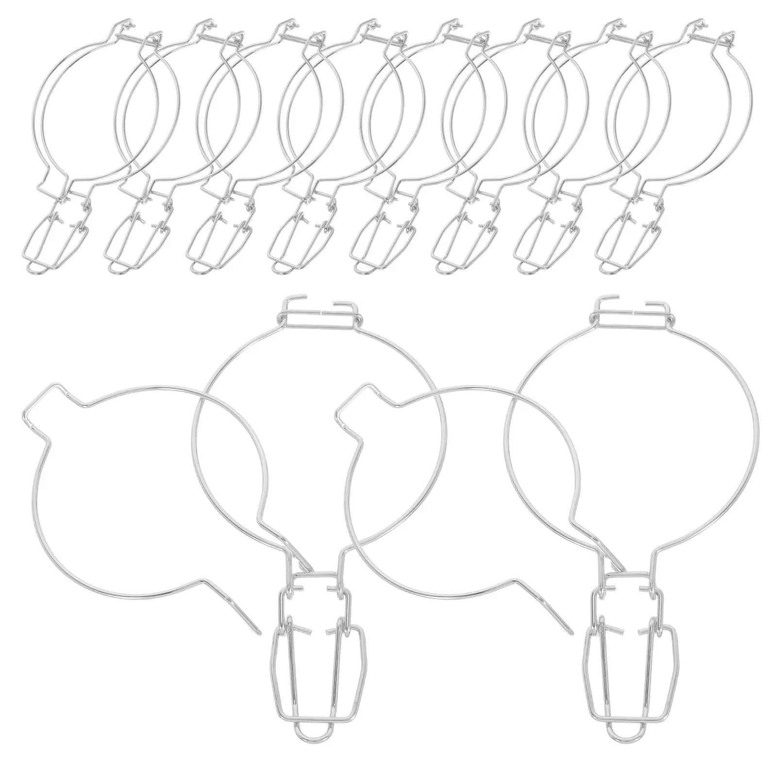 10Pcs Stainless Steel Wire Clip Jar Sealing Buckle Rust-Resistant Easy-Use Glass Container Closure Kitchen Storage Accessory