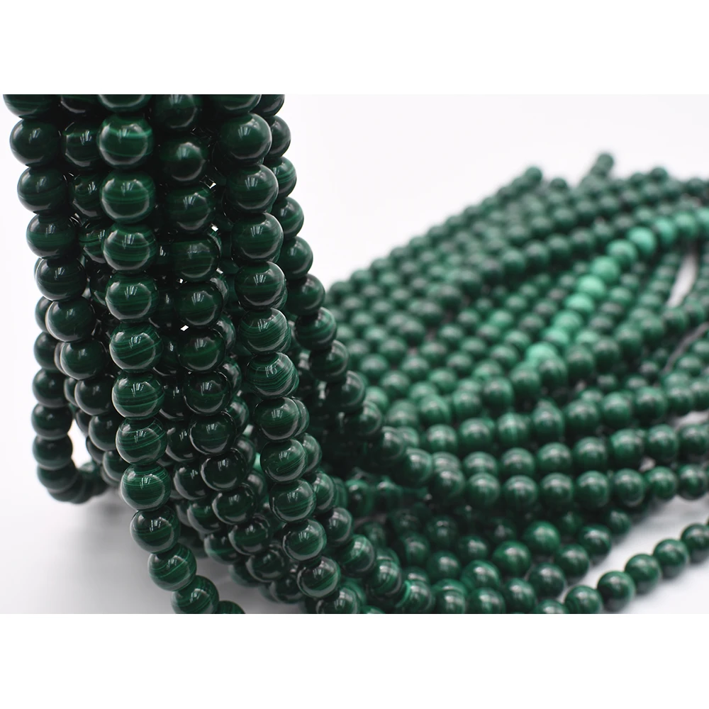 10mm Natural Smooth malachite round Stone Beads For DIY necklace bracelet jewelry making 15 