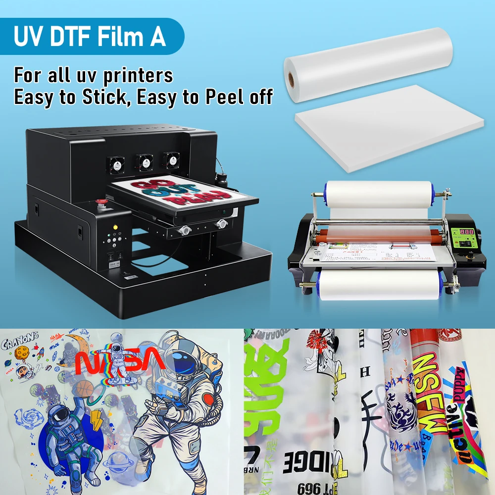 10/25/50/100PCS UV DTF Film A4 UV Sticker Film UV DTF Film for UV Printers Waterproof Scratch resistance A4 UV DTF Printer Film