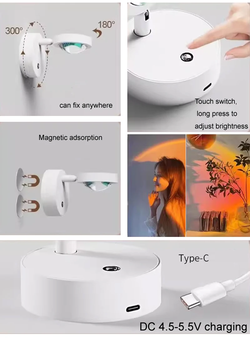 USB charging 5V RV Motorhome Wall Light Mounted Camper Caravan Truck Reading Lamp LED Hose Lighting Atmosphere Ceiling Spotlight