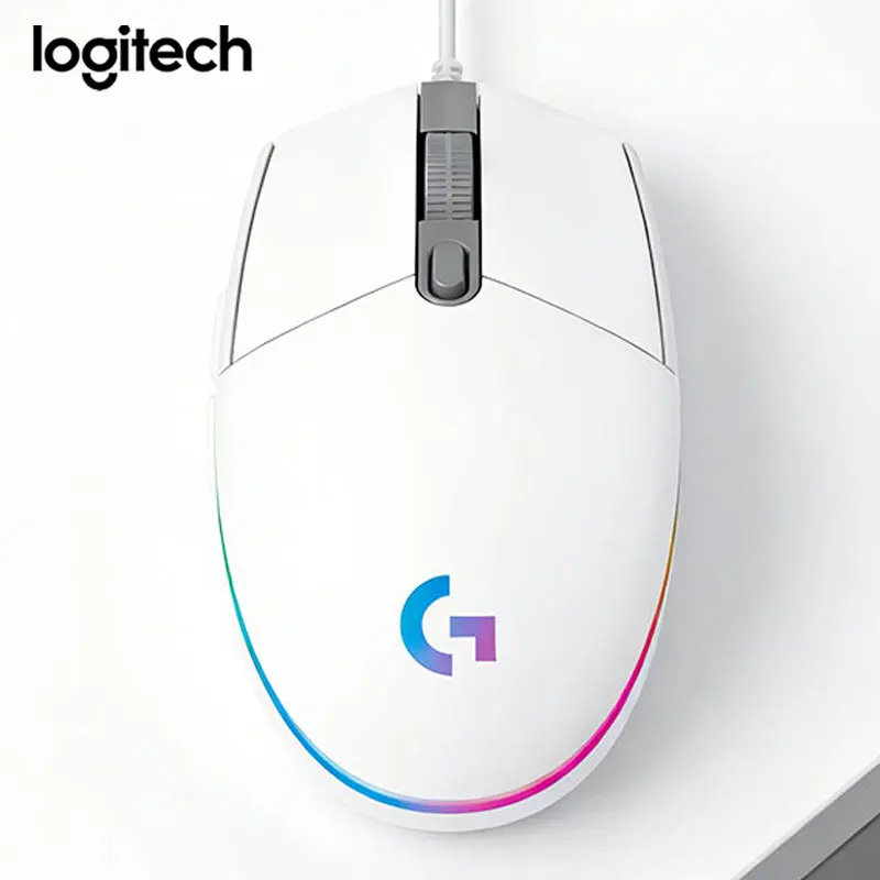 Logitech G102/G203 E-sports graphic design long-term efficient office mouse with ergonomic design