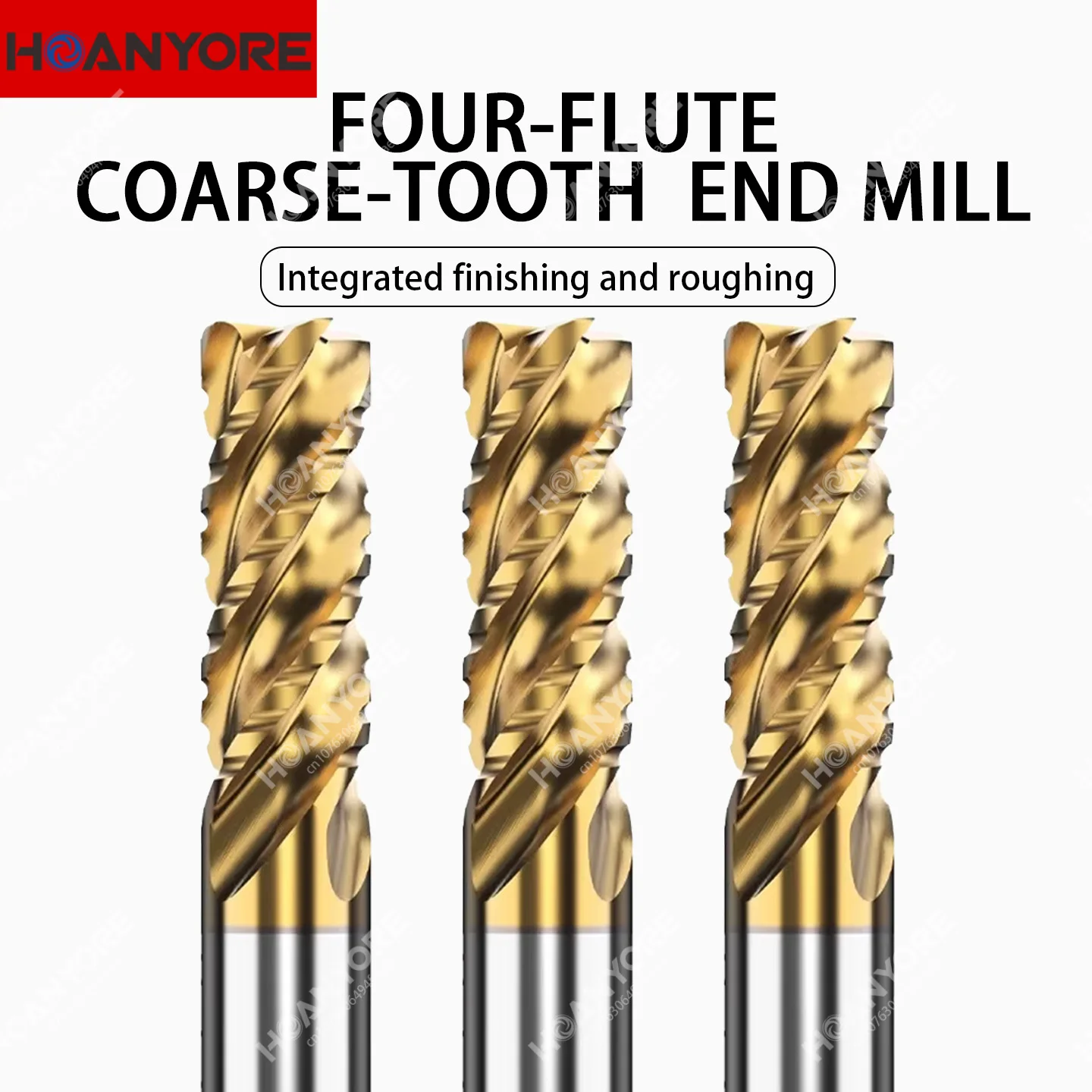 

milling cutter with 4 edges, thick skin titanium alloy special CNC tool round nose aluminum with 4 edges, black Cemented carbide