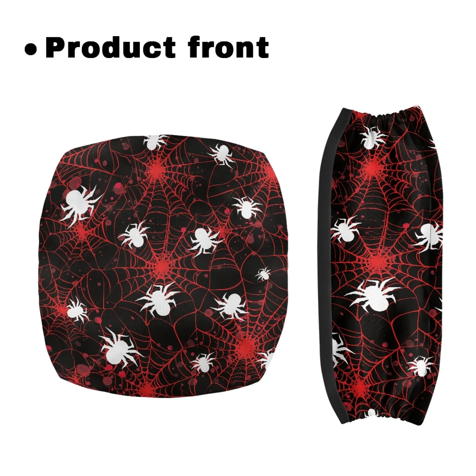 Coloranimal Spider Web 2 Pieces Set Rollator Walker Seat Back Cover Portable Seat & Backrest Cover Set for Seniors Adult