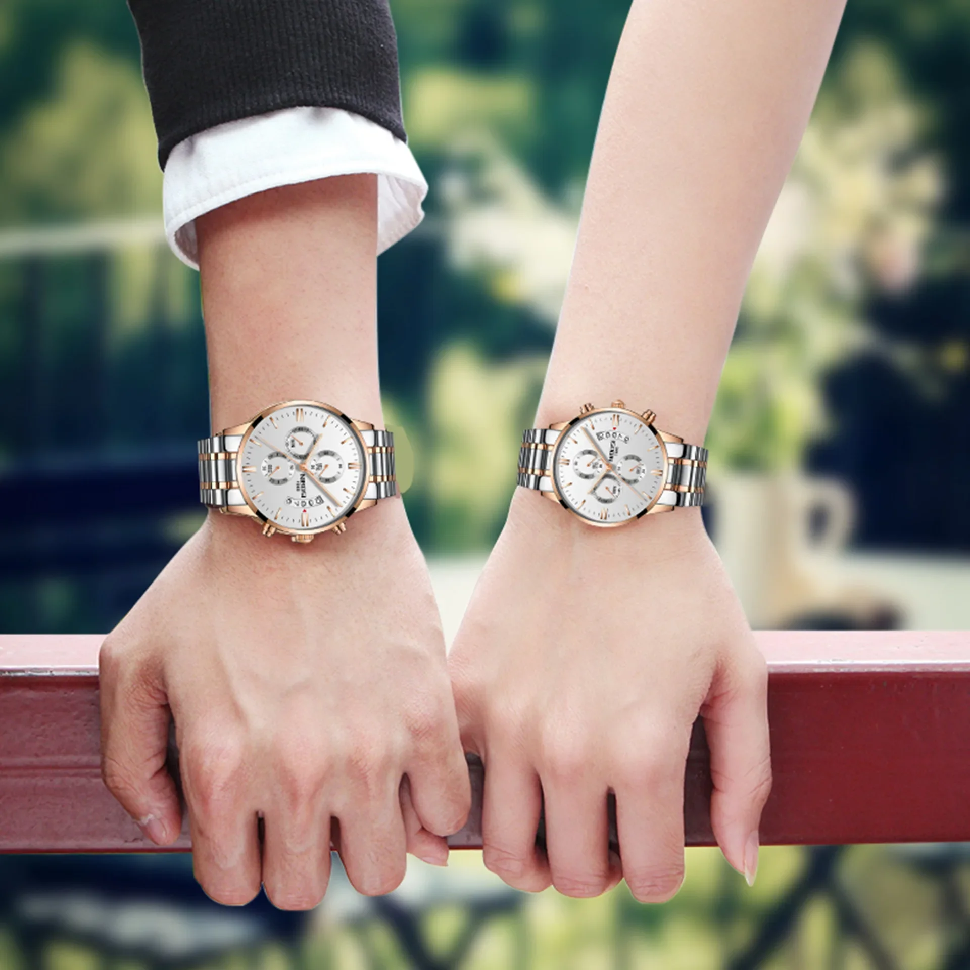 Marca de luxo novos relógios para amantes diamante casal relógios homens e mulheres à prova dwaterproof água masculino feminino relógios pulso casal reloj