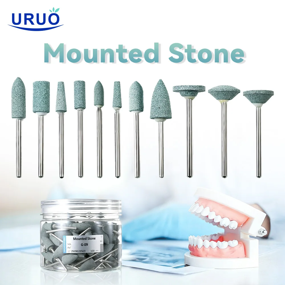 

100 шт. Зубные зеленые камни HP для контурной шлифовки керамики, силиконовые полировщики Flame, стоматологические инструменты, материалы для полировки в стоматологии