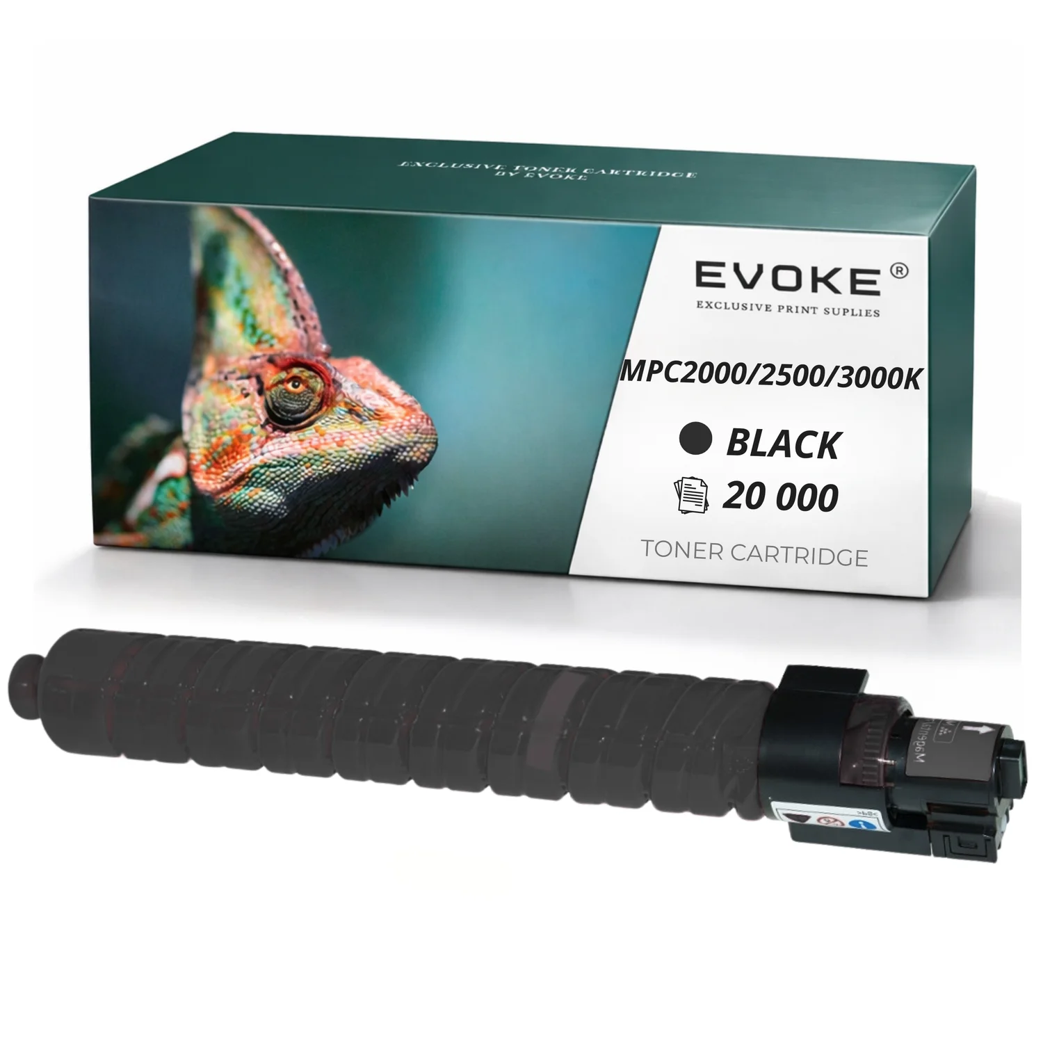 Evoke compatibele toner voor Ricoh Mpc-2000 2500 3000K Mpc2000K Mpc2500K Mpc3000K Mpc2000 Mpc2500 Mpc3000 888640 884946 884950 842030 Zwart 20000 pagina's Aficio Mp C2000 C2500 C3000
