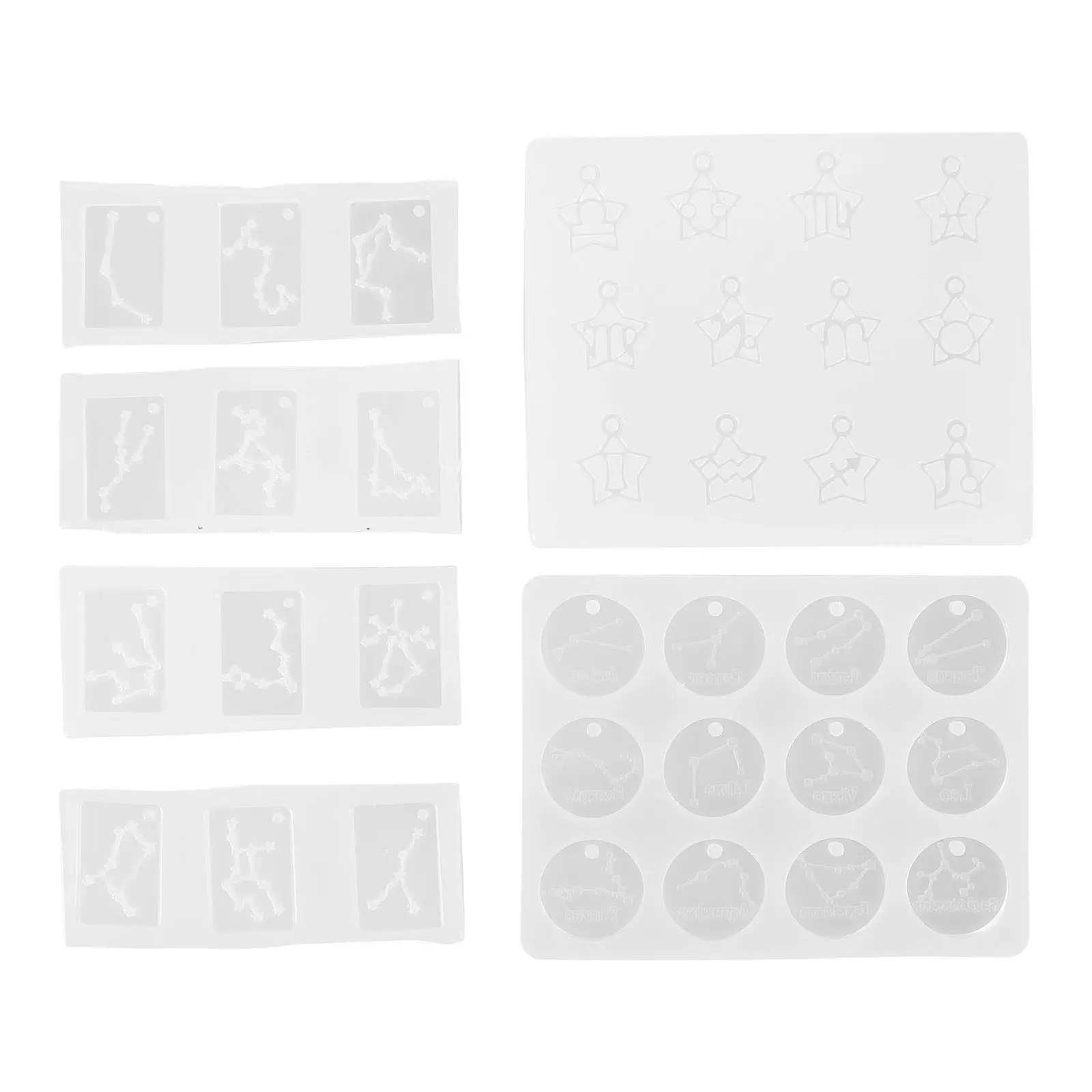 

Набор из 6 силиконовых форм для изготовления подвесок: для рукоделия, творчества, развития концентрации внимания, подарок для ювелиров