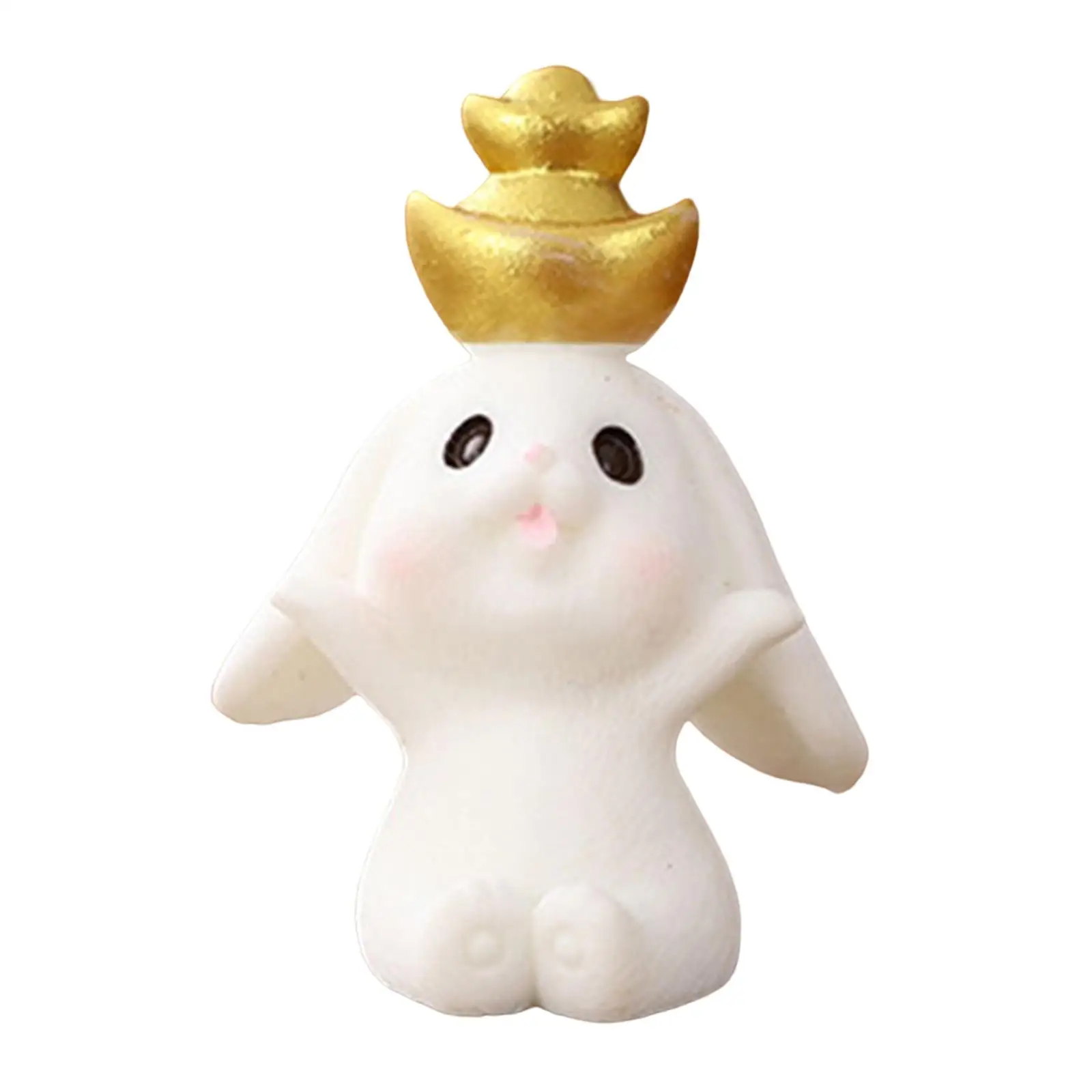 Resin Rabbit Sculpture Decorative Animal Figurine Vintage Style Statue for Living Room Bookshelf Desk Ornament Collectable