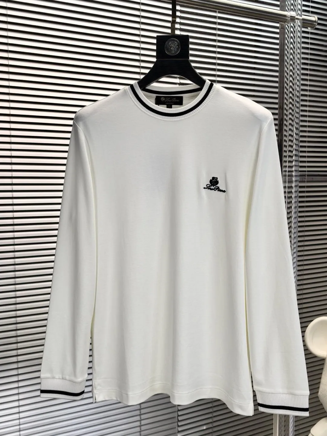 

Long Sve Embroidered T-irt Men's round Ne Busin Casual Versatile LP New Autumn Winter Cotton Breathable Comfortable