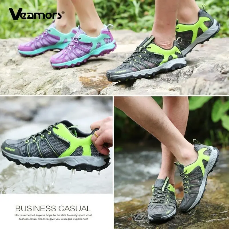 Trekking Hiking Shoes Women Men Climbing Outdoor Sports Breathable Damping Durable Non Slip Unisex Sneakers High Quality