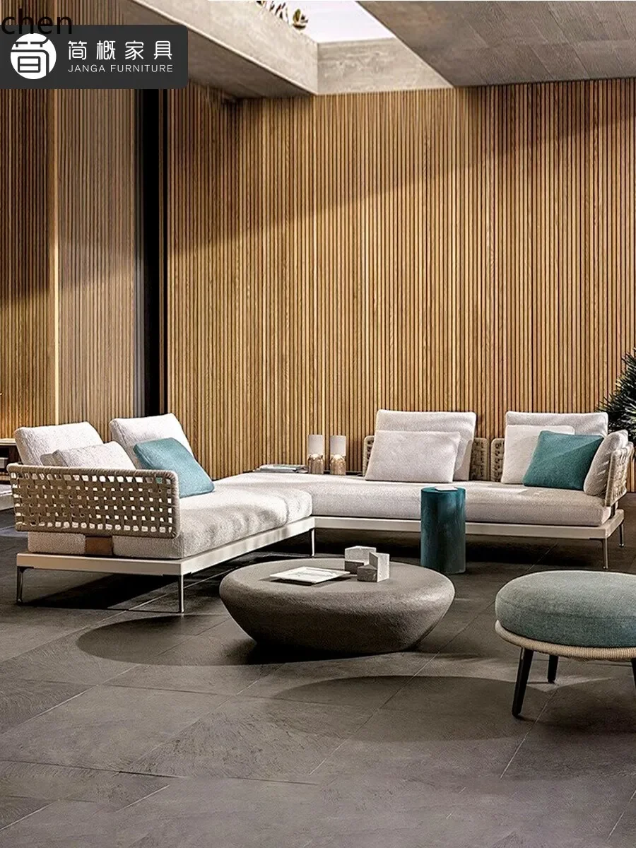 

H29- outdoor rattan wicker sofa - villa, courtyard, garden leisure rattan chair - hotel, terrace, balcony outdoor