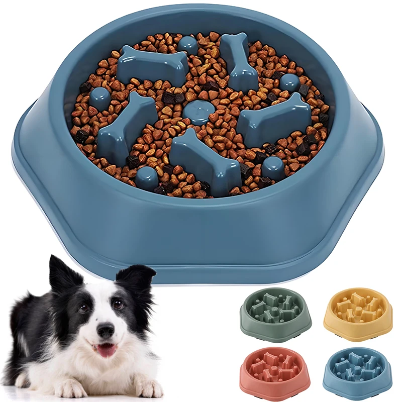 Gamelle anti-étouffement pour chien, bols à alimentation lente, plats anti-brûlure pour animaux de compagnie, bols puzzle pour petits et moyens