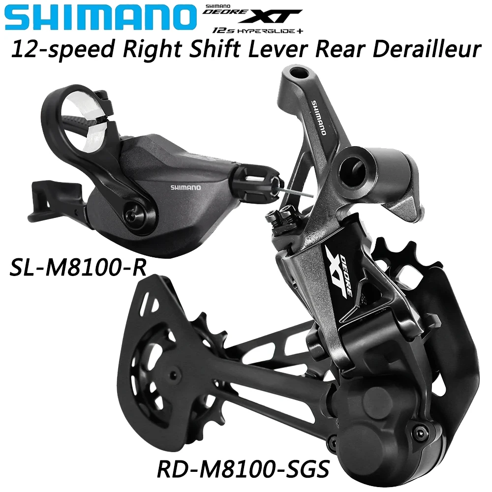 SHIMANO DEORE XT M8100 12 Speed Derailleur for MTB Bike SL-M8100-R Right Shift Lever RD-M8100-SGS Rear Derailleur Bicycle Parts