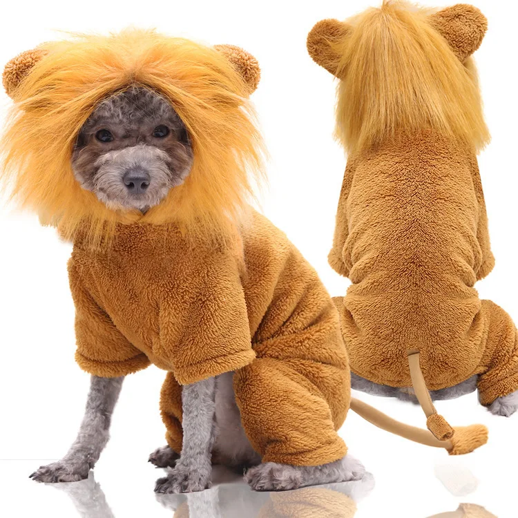 Pet Cosplay Small And Medium-sized Dog Clothing Cat Clothing Autumn And Winter Four Legged Cotton Clothes Cartoon Cosplay