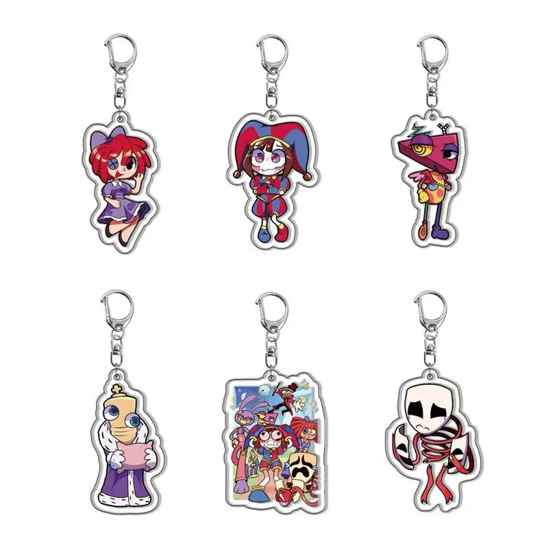 

The Amazing Digital Circus Pomni Jax Ragatha Gangle Zooble Cosplay Costume Acrylic KeyChain Keychain Pendant Accessories Gift