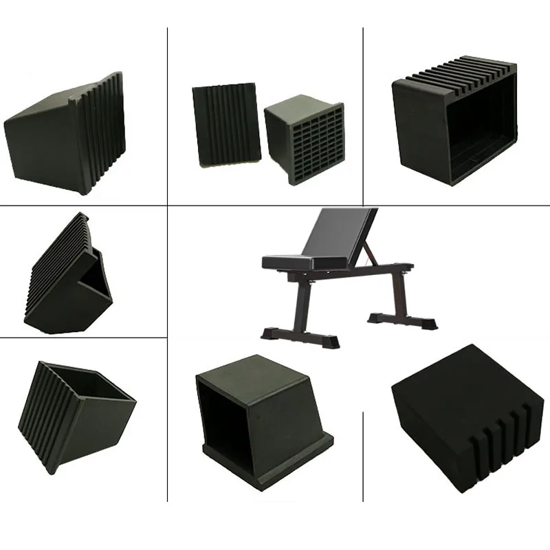 Square tube foot cover trapezoidal rubber square tube cover for Table chair foot cover  fitness equipment foot guard 50x50 50x70