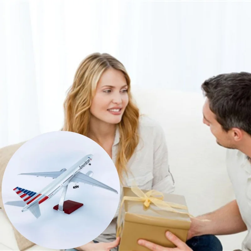 

Air United Airlines B777 Aircraft 47cm 1:157 Scale Souvenir Airplane Model With Wheels & Landing Gear Resin Ornament Collection