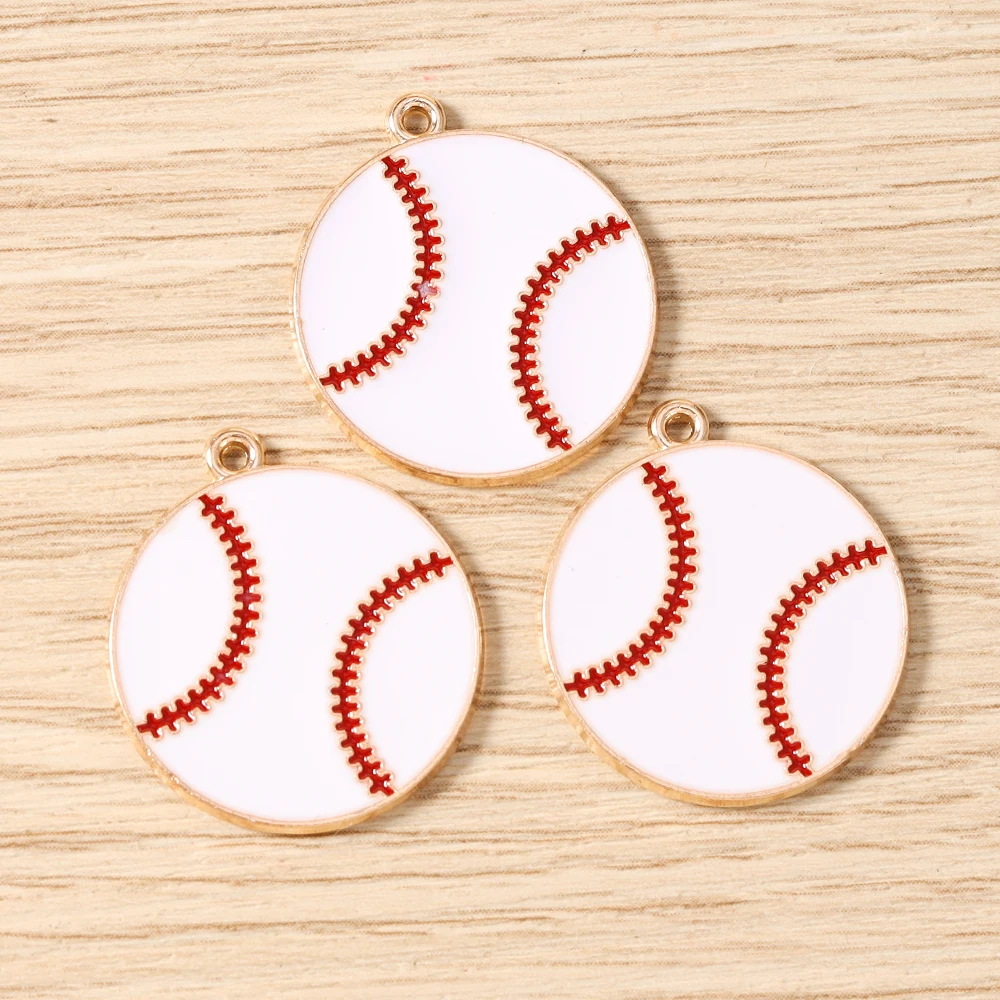 Tusember 10 Stück Emaille-Baseball-Anhänger, Baseballkappen- und Handschuh-Anhänger für DIY-Halsketten, Armbänder, Schmuckherstellung, Zubehör – Detail 11