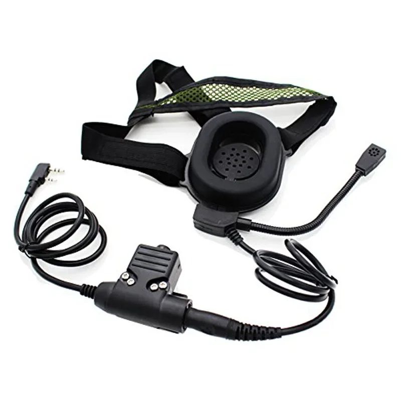 Baofeng Portable Radio Tactical Bowman Elite II Radio Headset Earpiece With U94 Style PTT For UV-5R Kenwood Walkie Talkie 2 Pin