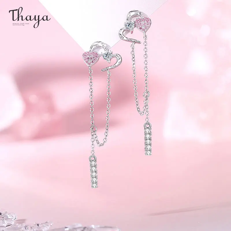 

Thaya 100% S925 Silver Christmas Earrings Luxury Tassel Crystal Earring Dangle for Women Birthday Party Jewelry Gifts for Girls