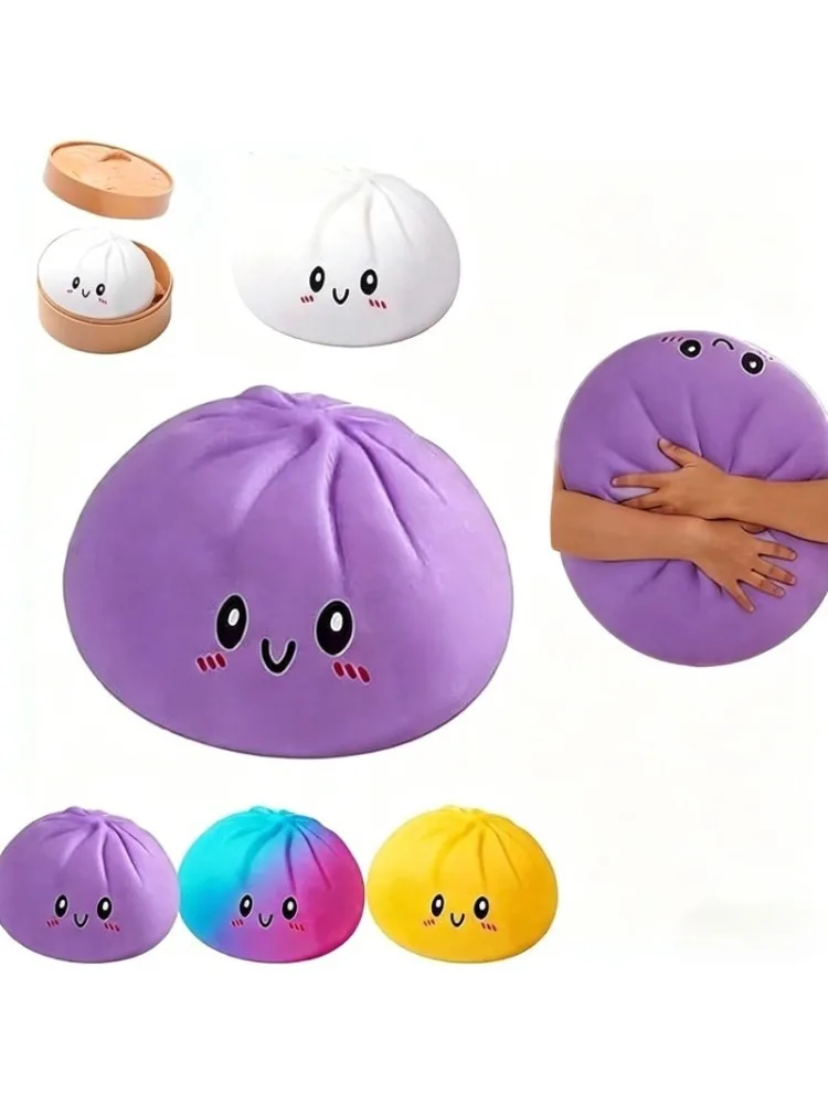 15cm Bunte Dumpling-Squishies Stressbälle Wiederverwendbare Niedrig-Rückprall-Dekompressionsbälle Einzigartige Heimdekoration Geburtstagsgeschenk