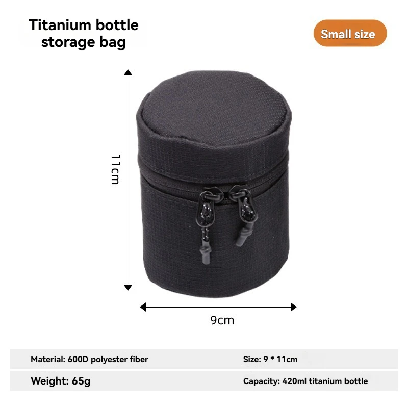 SUNDICK في الهواء الطلق كأس التيتانيوم حقيبة التخزين اسطوانة الغاز حقيبة التخزين البيرة كوب زجاجي صندوق تخزين كأس كم