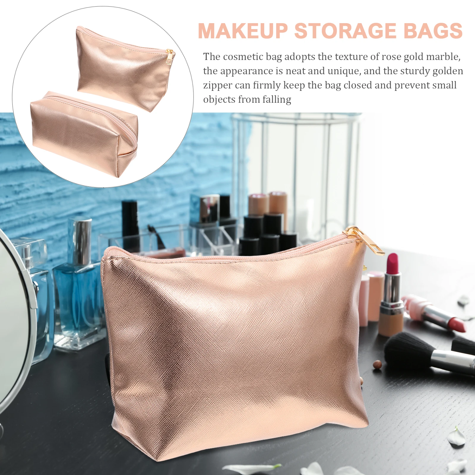 

PU Bags Travel Toiletry Makeup Storage Pouches Wash Bags Gifts Beauty Brush Organizer Lightweight Practical