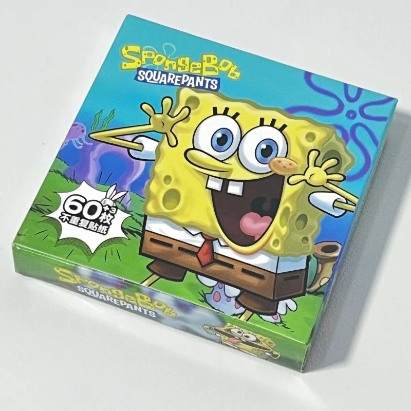 60 Stück SpongeBob Schwammkopf Aufkleber Geschenk box Cartoon niedlichen Wasser becher Kühlschrank Gepäck Notebook Dekoration Aufkleber Großhandel