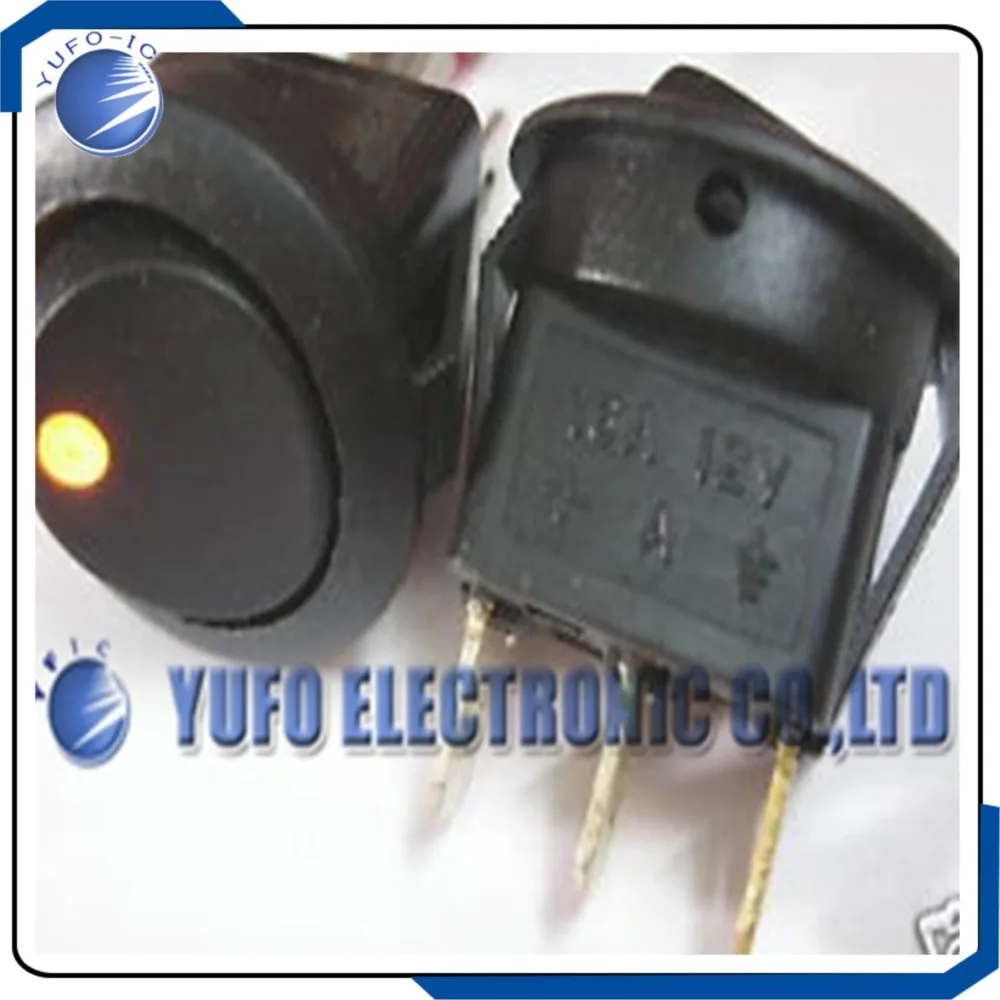 Free Shipping One Lot 50pcs, Led Light 12V Car Rocker OFF/ON SPST Switch,DY