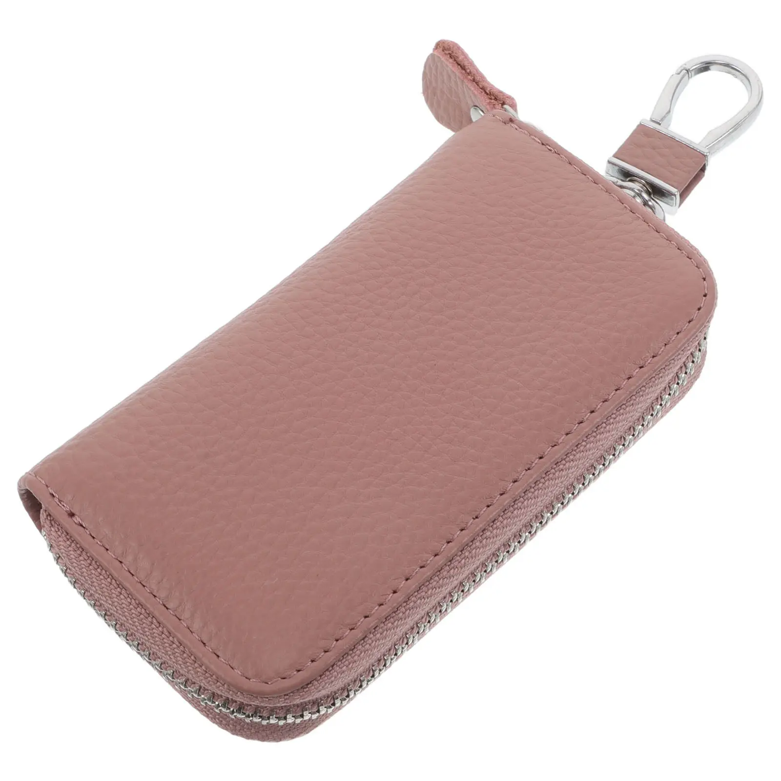 Candy Color Car Key Fob Holder Case Zipper Closure PU Mini Wallet for Women Coin Pouch Jewelry Organizer Car Remote Key Bag