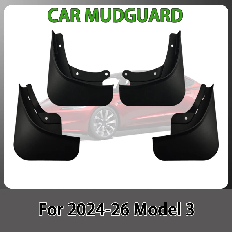 

For 2024-26 Model 3 Highland Car Wheel Anti-splash Mud Flaps Lining Mudguards Exterior Accessories