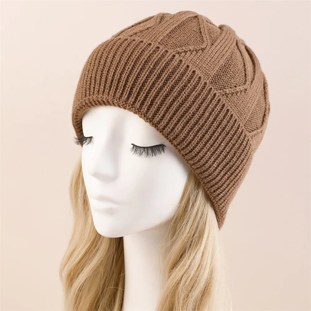 New Beanie Winter For Women Men Boys Girls Crochet Skullies Hat Solid Color Unisex Autumn Knitted Beanies Caps Wild Accessories