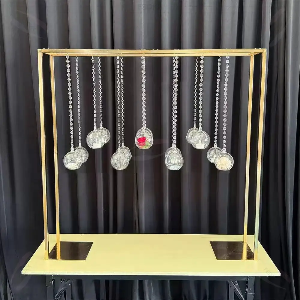 FSDKX Decorations Luxury Metal Crystal Candle Holders Decorative Stand Candelabra Table Centerpiece for Event Wedding Party