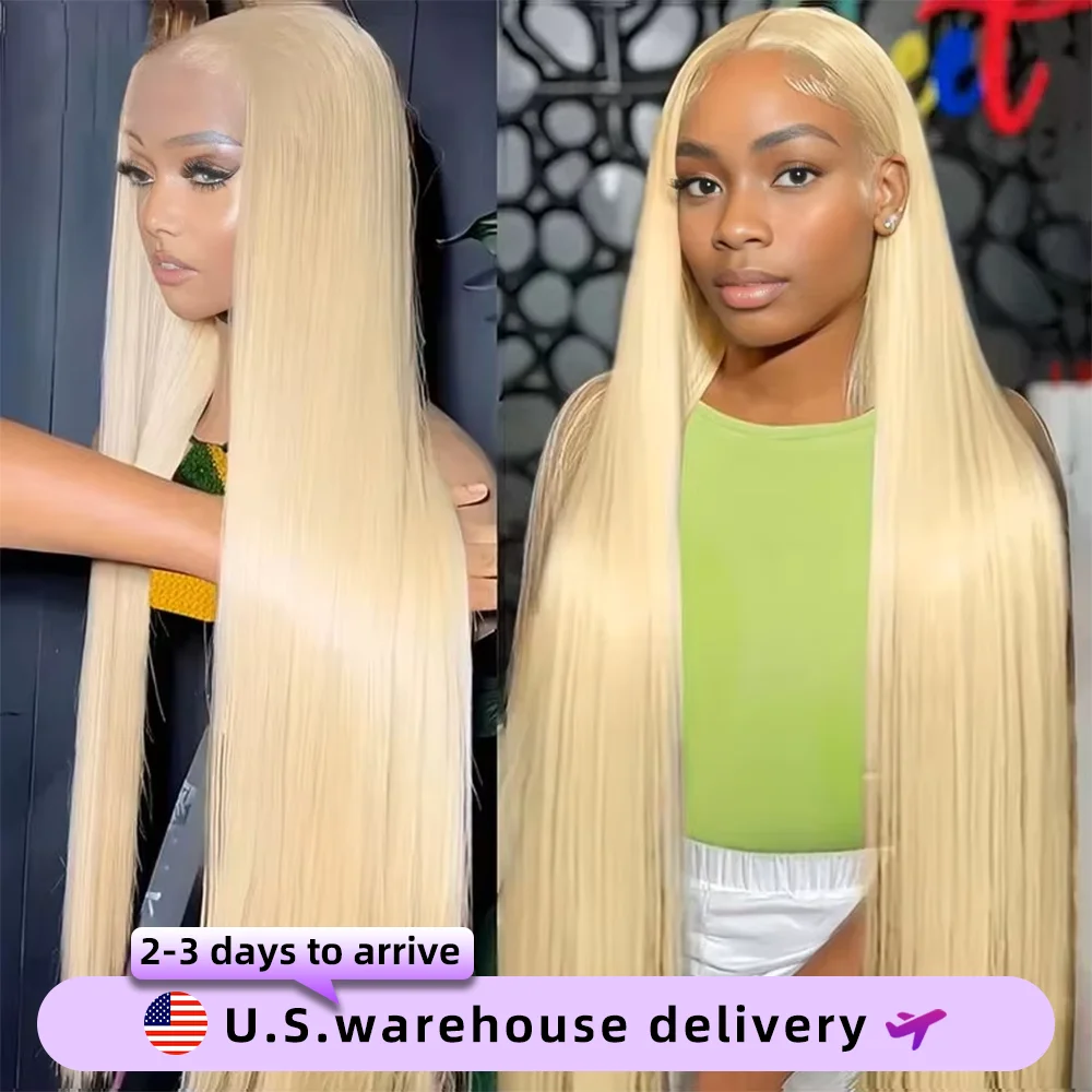 

613 Honey Blonde 250 Density 13x6 Hd Lace Front Human Hair Wig Straight Human Hair Wigs 30 40Inch Transparent Lace Frontal Wig