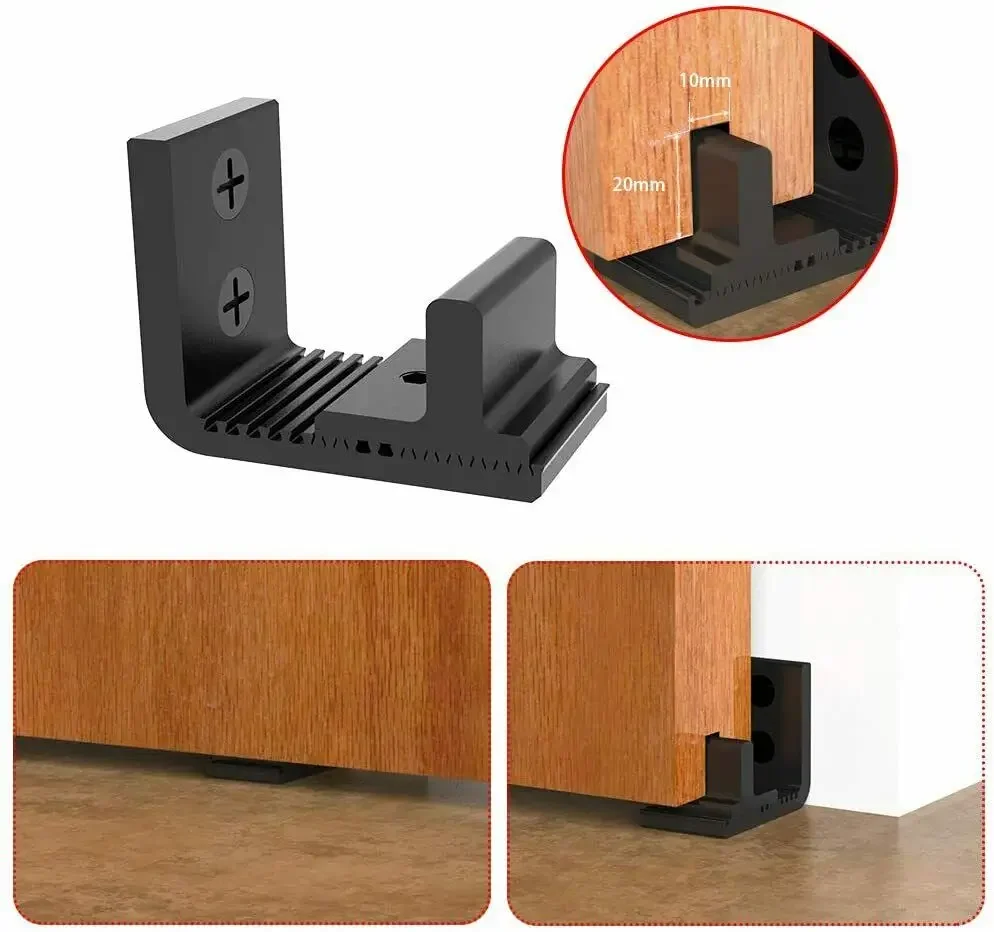 Barn Door New Type Floor Heating Swing Stopper Limit Locator Folding Door Toilet Lifting Rail Push Pull Accessories Ground Guide