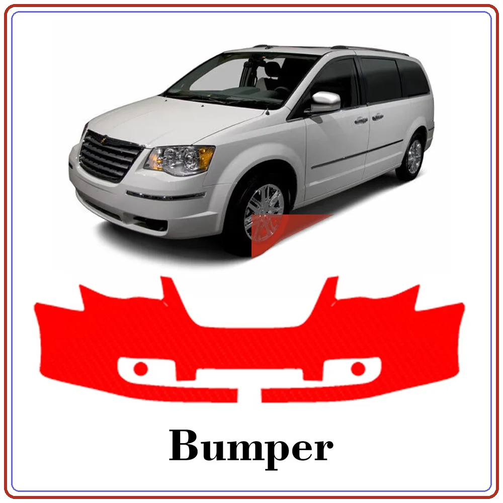 For Chrysler Town & Country 2008-2010 Precut TPU Paint Protection Film PPF Front Bumper Kit Clear Bra Stone Guard EU UK