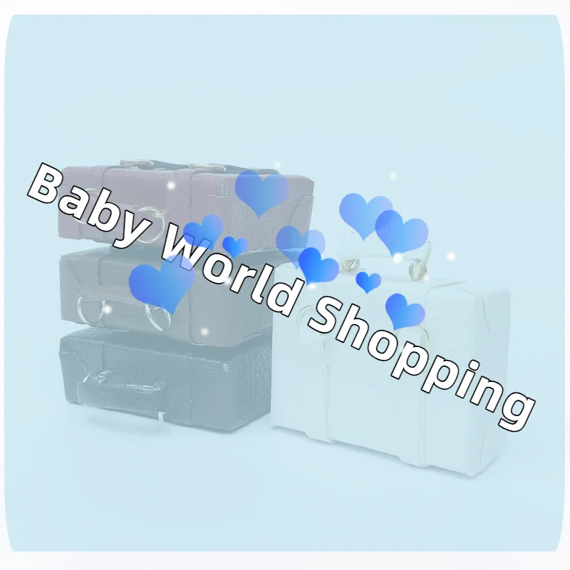 1Pcs Retro Leather Box Briefcase Suitcase Model 1:12 Micro Dollhouse Miniature Toy Decoration For Doll House Accessories