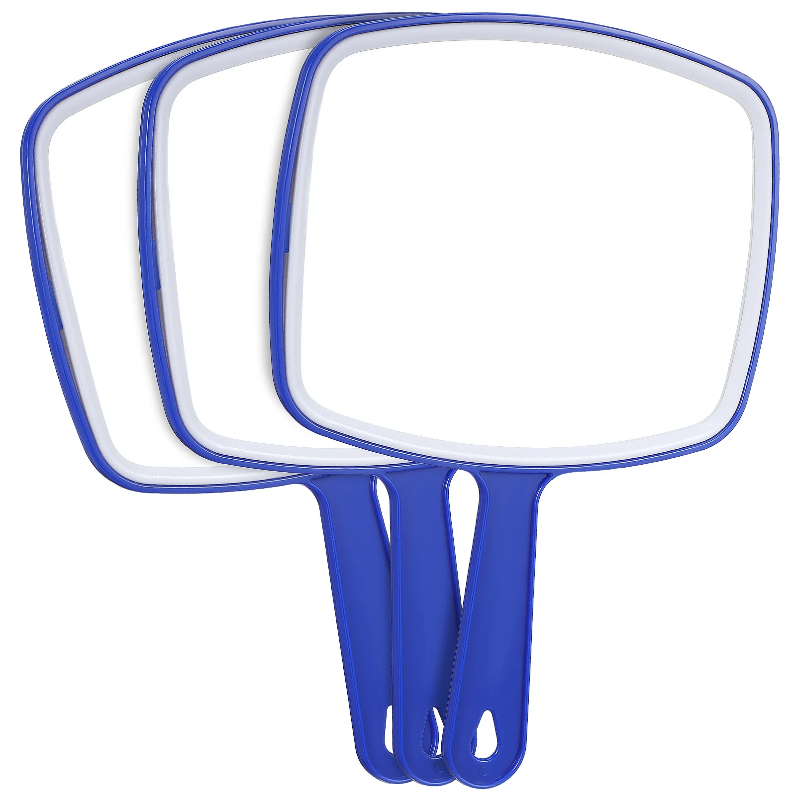 

3Pcs Portable Handheld Makeup Mirror with Ergonomic Handle Large Reflective Surface for Women Daily Beauty Routine