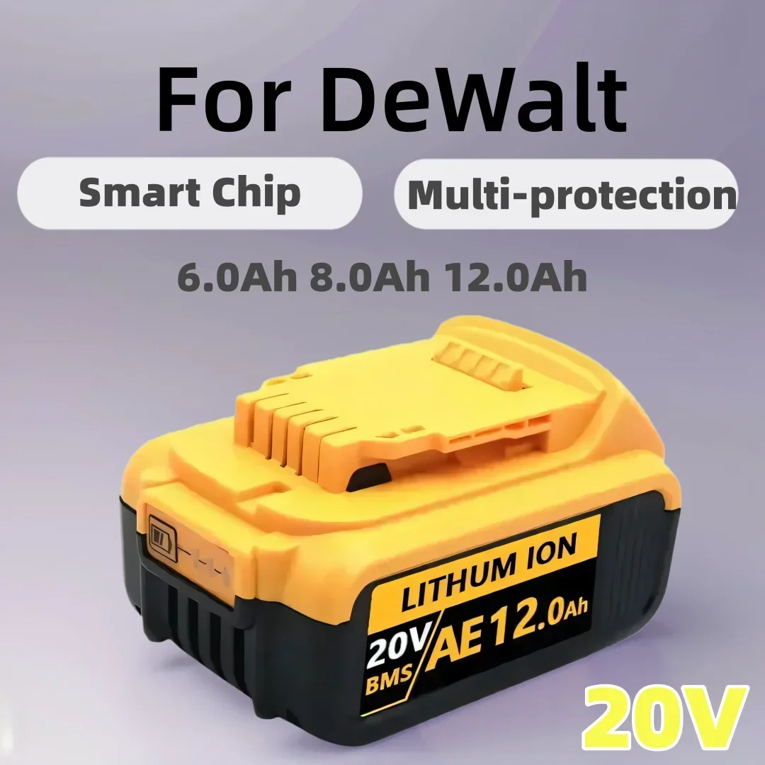 20V 8.0Ah Lithium Battery for dewalt power Tools DCB182 DCB204 DCB205 DCB201 DCB203 rechargeable electric tool set Battery