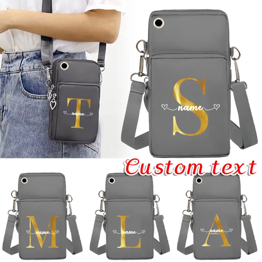 

Personalized Customized Women's Slung Shoulder Bag Fashion Printed Mobile Phone Bag Simple Shopping Wallet