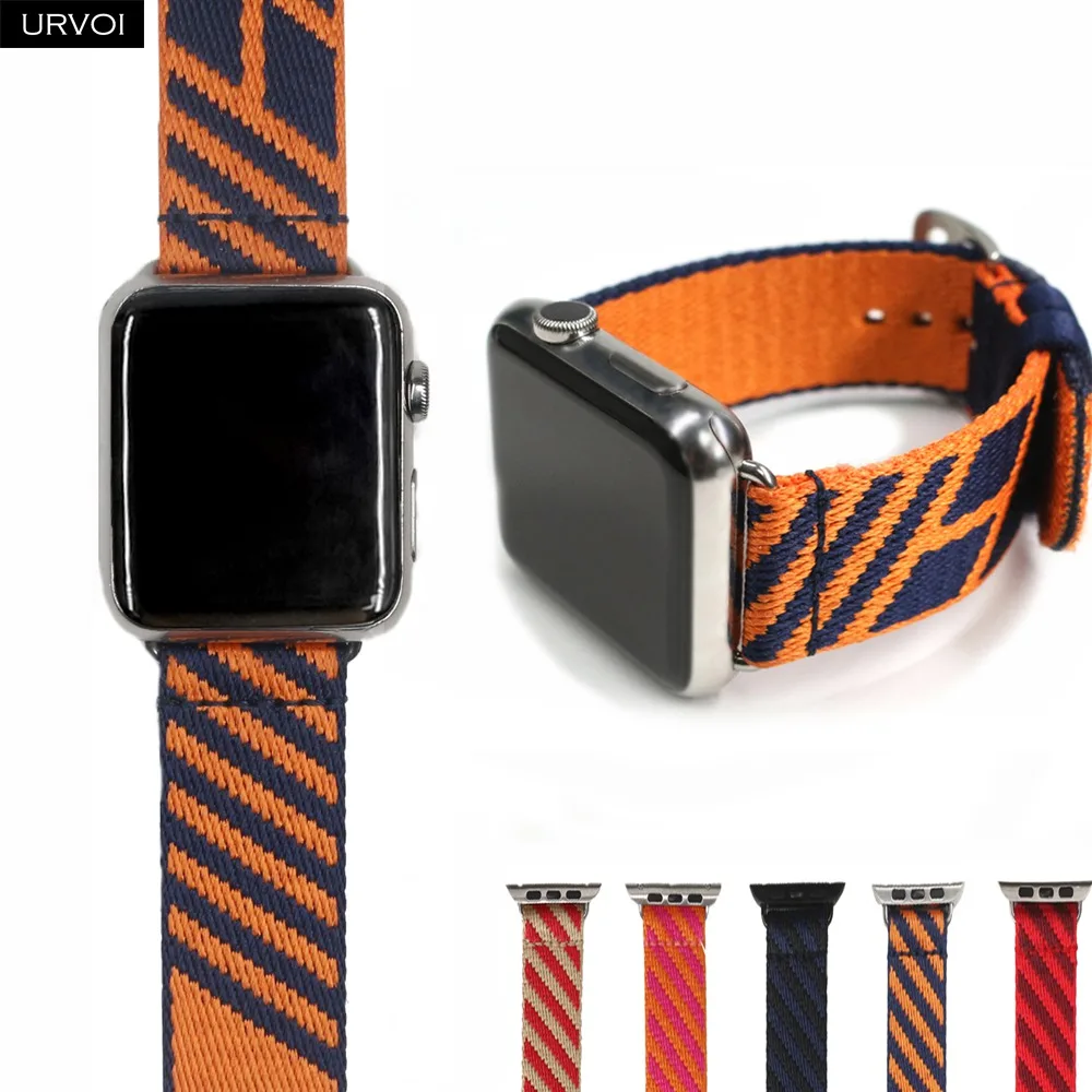 URVOI band for Apple Watch series 11 10 9 8 7 SE ultra textile woven nylon strap for iWatch Jumping Single tour sport swimproof