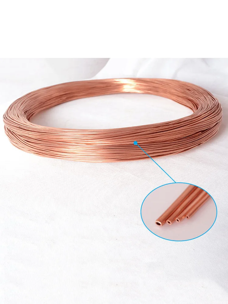 1-10Meter Soft Copper Tube Coil OD 2/3/4/5/6/8/9/10/12mm 99.9%Pure Coppers Wire Pipe Air Conditioner Cooling DIY Crafts