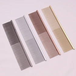 Copper Dog Grooming Combs For Pet Boundary Knot Massage Tools Professional Salon Cat Hair Cleaning Crescent Combs High Low Teeth