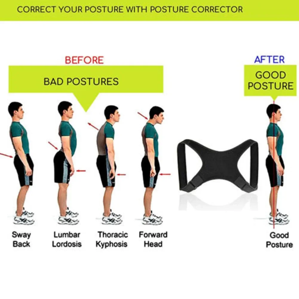 Invisible Back Posture Corrector Trainer Adjustable Shoulder Brace Straight Holder Clavicle Support for Men Women Adult Children