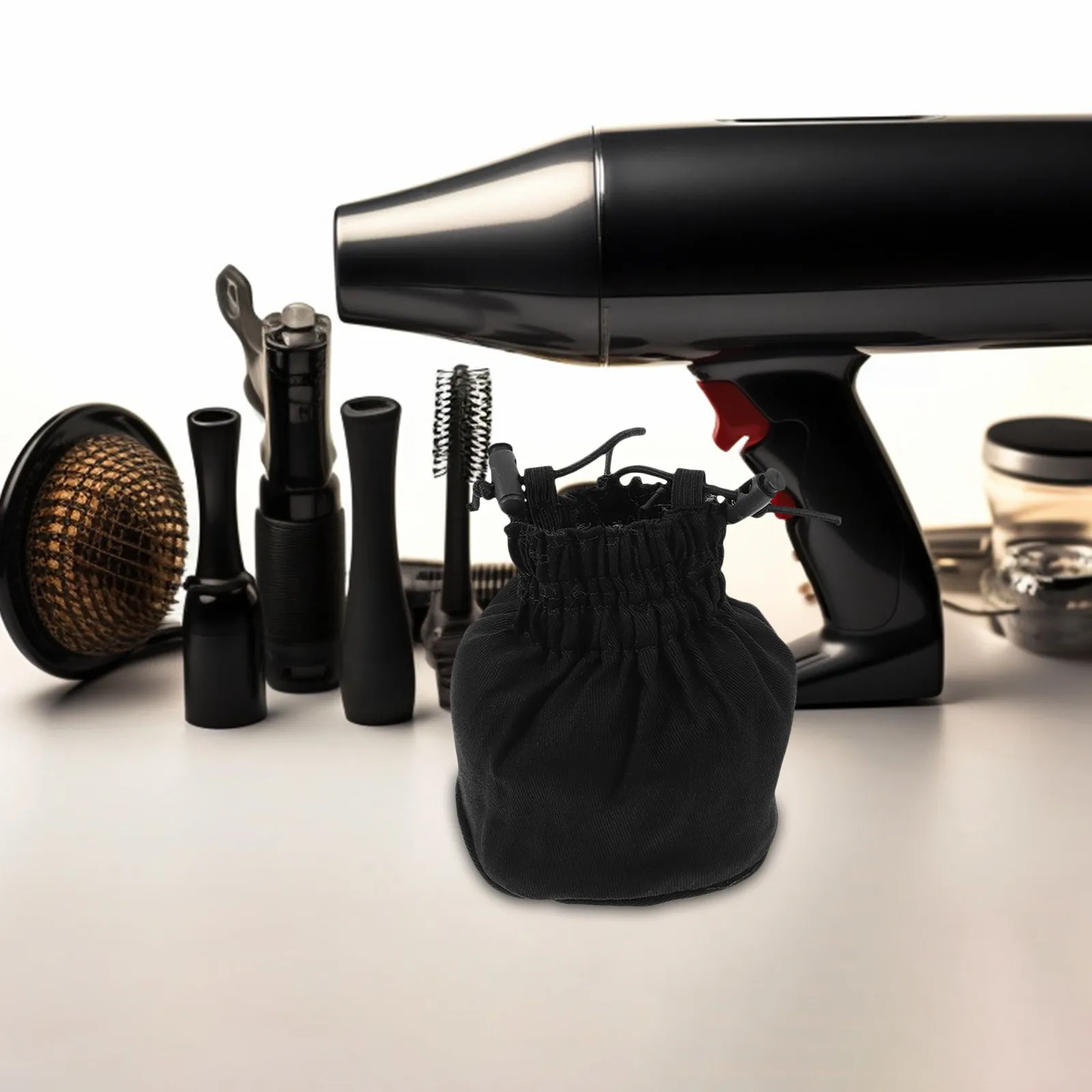 

Universal Hair Dryer Diffuser Cover Canvas Blow Dryer Sock for All Hair Types Wet Dry Use Portable Styling Travel Organizer