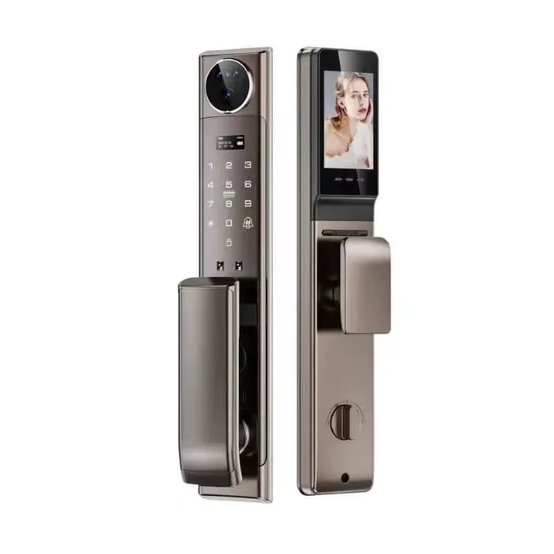 Fully Automatic HD Camera Face ID Password Digital Door Lock Xhome App Password Fingerprint Smart Door Lock With Finger Vein