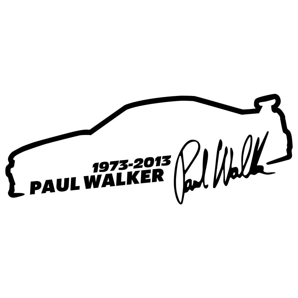 ملصق عاكس أنيق للسيارة "Paul Walker Fast And Furious" ملصق ثلاثي الأبعاد مضحك #6